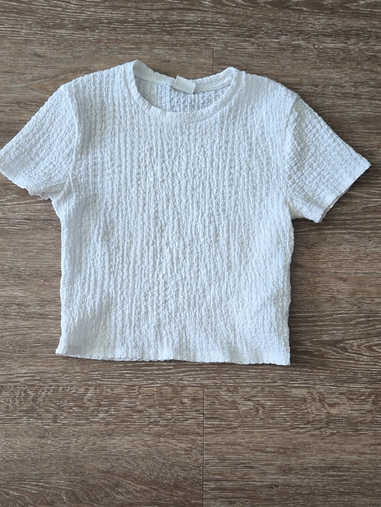 Abercrombie & Fitch Tops - Abercrombie & Fitch White Textured Crewneck Top